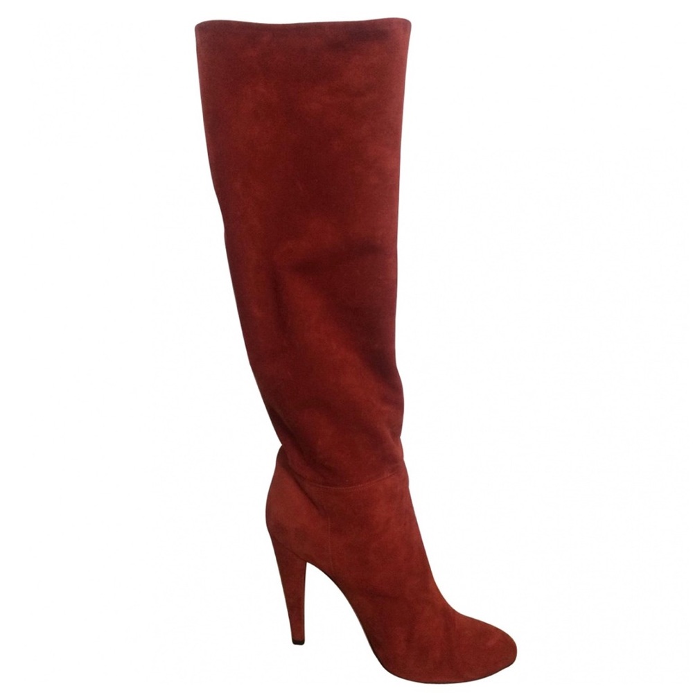 Giambattista Valli Burgundy Suede Boots
